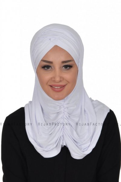 Hilda - Vit Bomull Hijab