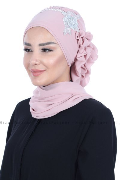 Hillevi - Gammelrosa Chiffon Instant Turban