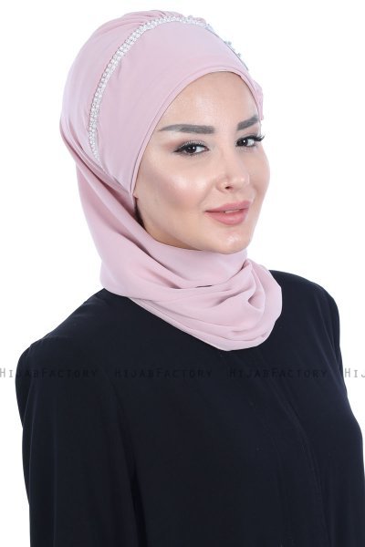 Hillevi - Gammelrosa Chiffon Instant Turban