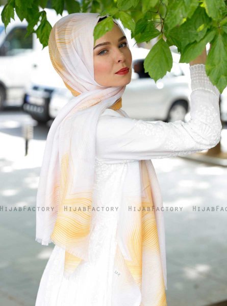 Houdah - Gul Mönstrad Hijab - Sal Evi