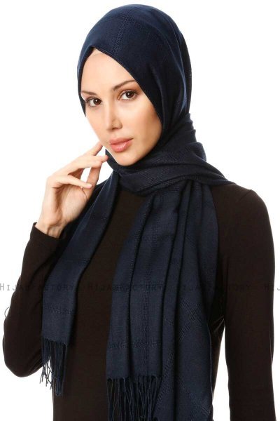 Huriye - Marinblå Hijab - Özsoy
