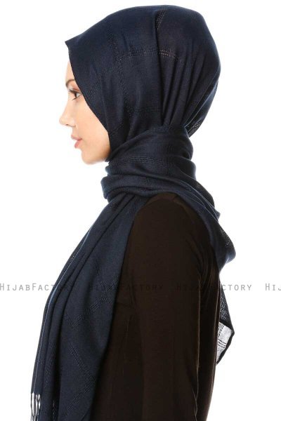 Huriye - Marinblå Hijab - Özsoy