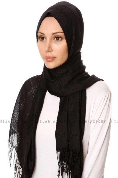 Huriye - Svart Hijab - Özsoy
