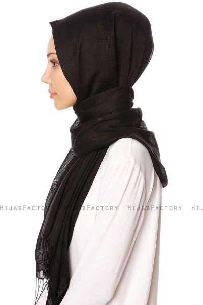 Huriye - Svart Hijab - Özsoy
