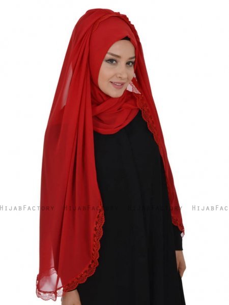 Ida Röd Praktisk Hijab Ayse Turban 328506c