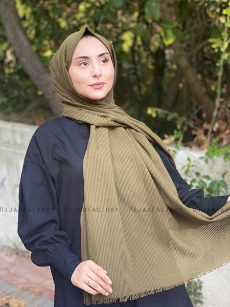 Jaeda - Khaki Bomull Hijab - Mirach