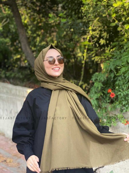 Jaeda - Khaki Bomull Hijab - Mirach