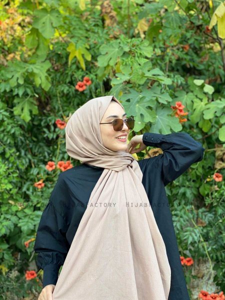 Jaeda - Taupe Bomull Hijab - Mirach
