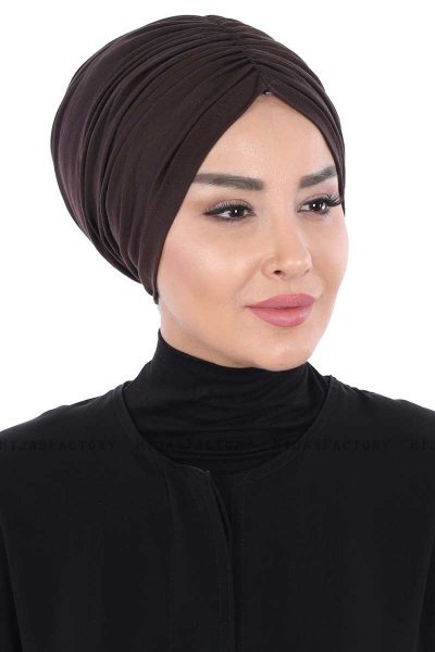 Jill - Brun Bomull Turban - Ayse Turban