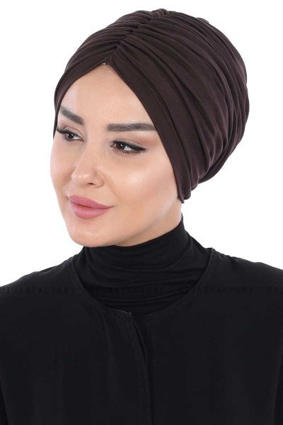 Jill - Brun Bomull Turban - Ayse Turban