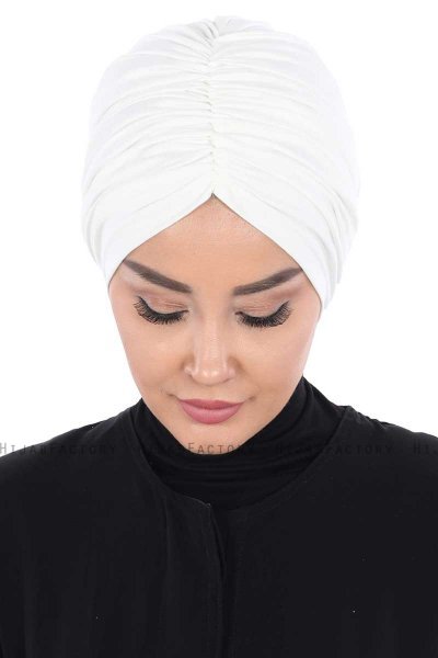 Jill - Creme Bomull Turban - Ayse Turban
