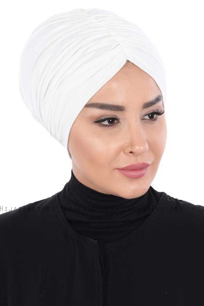 Jill - Creme Bomull Turban - Ayse Turban