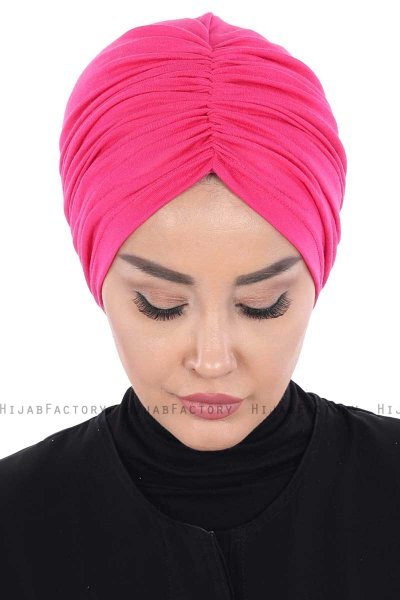 Jill - Fuchsia Bomull Turban - Ayse Turban