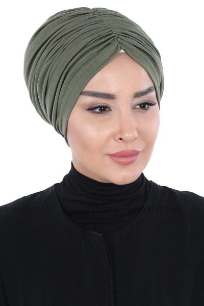 Jill - Khaki Bomull Turban - Ayse Turban