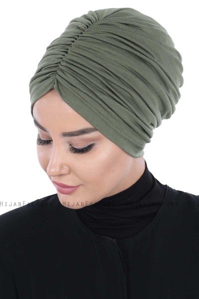 Jill - Khaki Bomull Turban - Ayse Turban