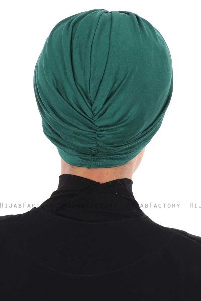 Jill - Mörkgrön Bomull Turban - Ayse Turban