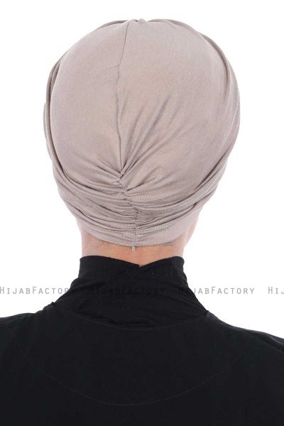 Jill - Taupe Bomull Turban - Ayse Turban