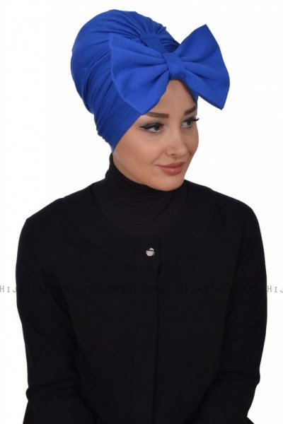 Julia - Blå Bomull Turban - Ayse Turban