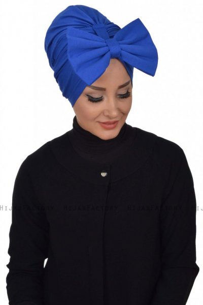 Julia - Blå Bomull Turban - Ayse Turban