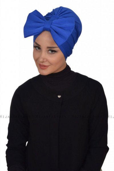 Julia - Blå Bomull Turban - Ayse Turban