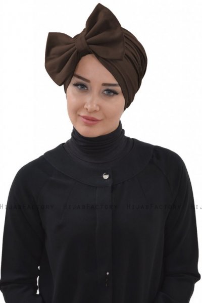 Julia - Brun Bomull Turban - Ayse Turban