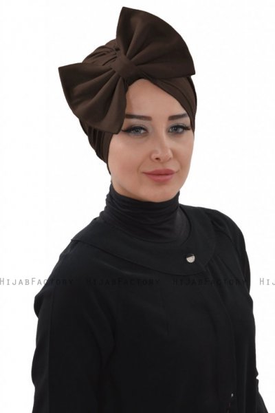 Julia - Brun Bomull Turban - Ayse Turban