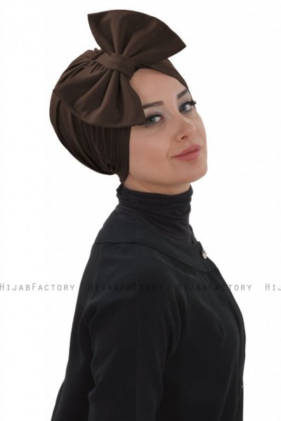 Julia - Brun Bomull Turban - Ayse Turban