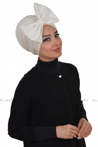 Julia - Creme Bomull Turban - Ayse Turban