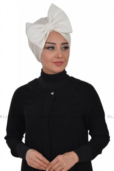 Julia - Creme Bomull Turban - Ayse Turban
