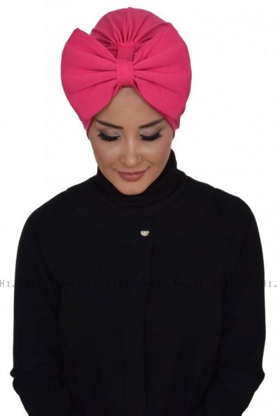 Julia - Fuchsia Bomull Turban - Ayse Turban