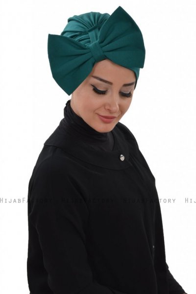 Julia - Mörkgrön Bomull Turban - Ayse Turban