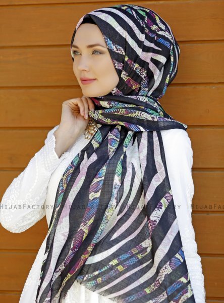 Dounia - Mönstrad Hijab