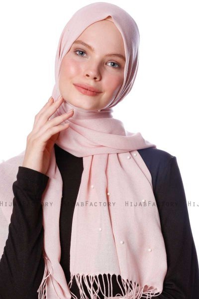 Kadri - Gammelrosa Hijab Med Pärlor - Özsoy