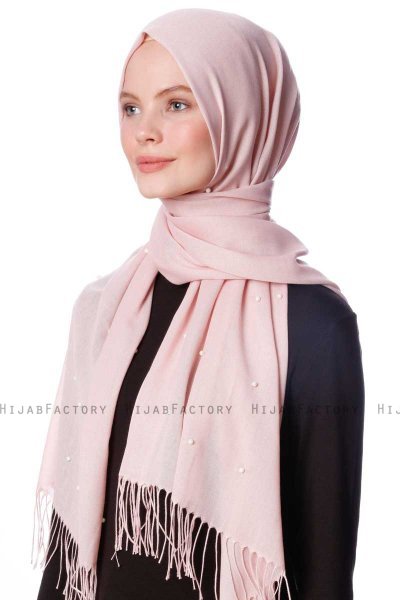 Kadri - Gammelrosa Hijab Med Pärlor - Özsoy