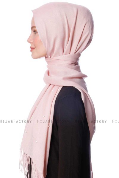 Kadri - Gammelrosa Hijab Med Pärlor - Özsoy