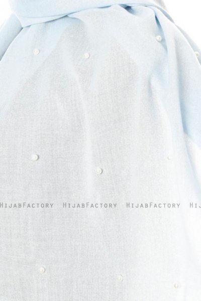 Kadri - Ljusgrå Hijab Med Pärlor - Özsoy