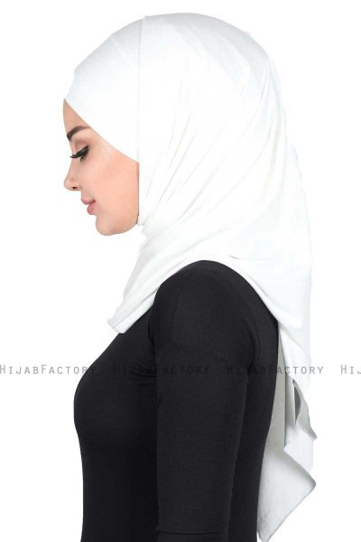 Kaisa - Creme Praktisk Bumull Hijab