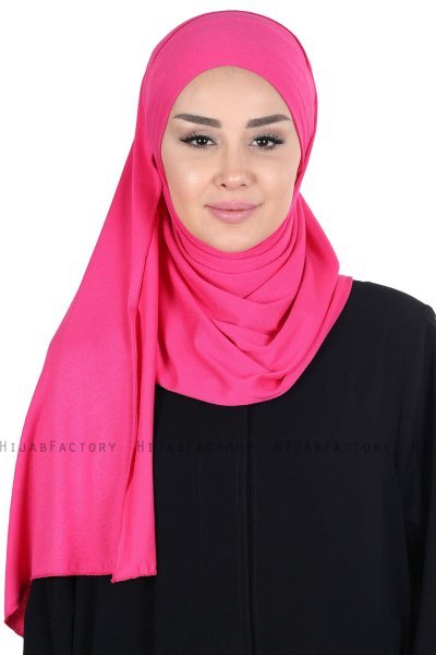 Kaisa - Fuchsia Praktisk Bumull Hijab