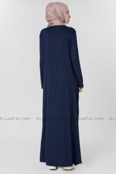 Kyda Marinblå Klänning Med Fickor Miss Halima 280149f