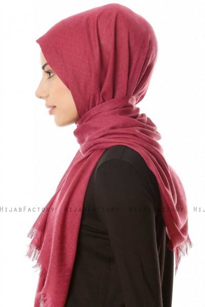 Lalam - Mörk Fuchsia Hijab - Özsoy