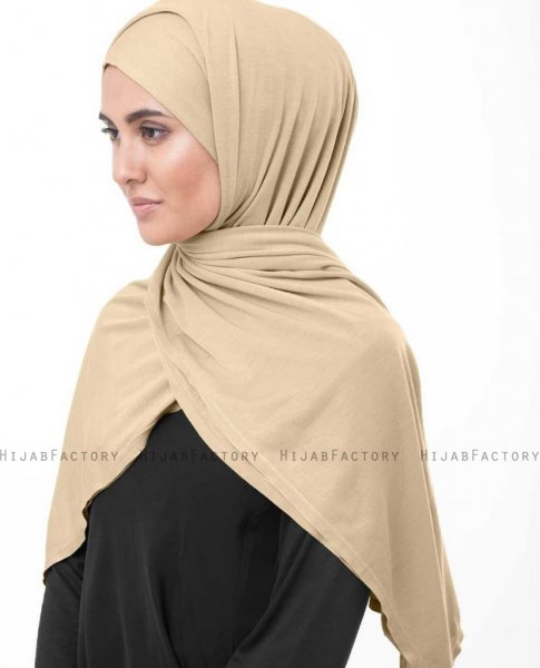 Latte Mörk Beige Viskos Jersey Hijab InEssence 5VA60b