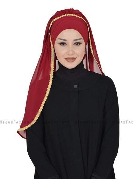 Louise - Bordeaux Praktisk Hijab - Ayse Turban
