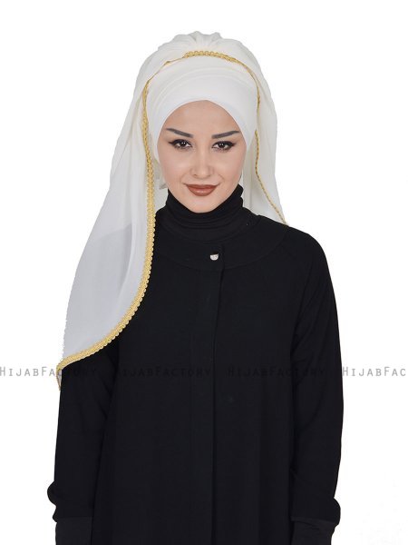 Louise - Creme Praktisk Hijab - Ayse Turban