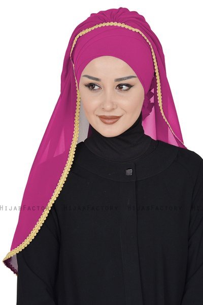 Louise - Fuchsia Praktisk Hijab - Ayse Turban