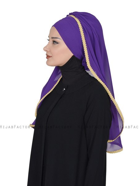 Louise - Lila Praktisk Hijab - Ayse Turban