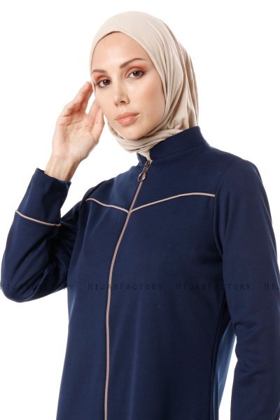 Lylah - Marinblå Abaya - Miss Cazibe