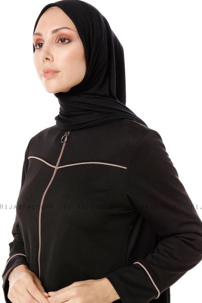 Lylah - Svart Abaya - Miss Cazibe