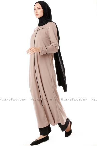Lylah - Taupe Abaya - Miss Cazibe