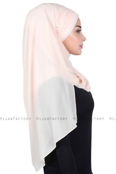Malin - Beige Praktisk Chiffon Hijab