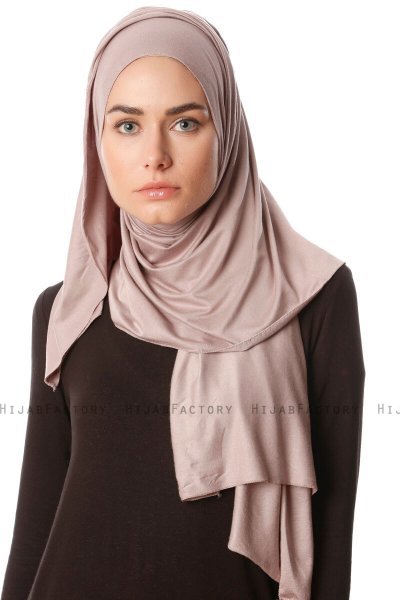 Melek - Stengrå Premium Jersey Hijab - Ecardin